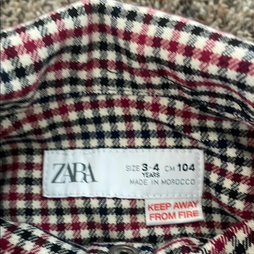 Zara Red and Black Checkered light jacket - Picture 3 of 3